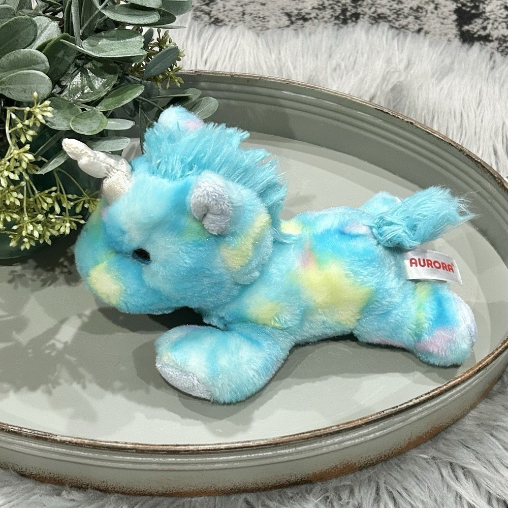Aurora Blueberry Ripple Unicorn Multicolor Stuffed Animal Toy